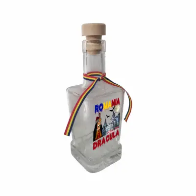 Dracula romania, sticla cu mesaj patrata, 250 ml, model divgs318 26